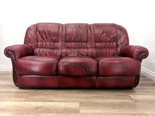 Sofa seater oxblood leather - seater,