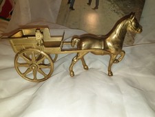 BRASS HORSE AND CART.