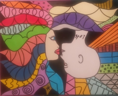 Abstract geometric acrylic - abstract,
