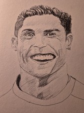 Ballpoint Drawing Of Cristiano