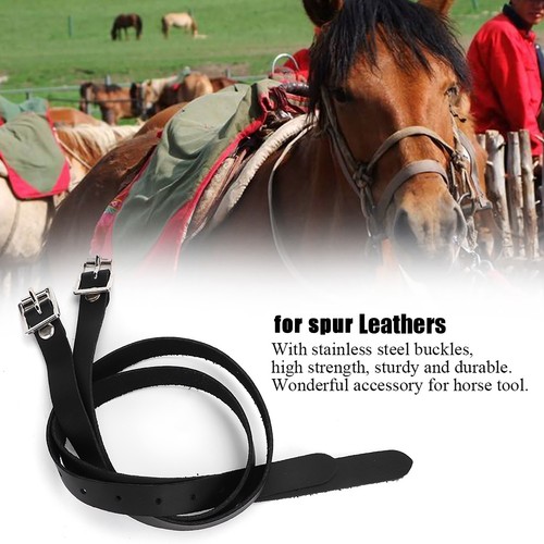 Horse spurs leathers black - horse,