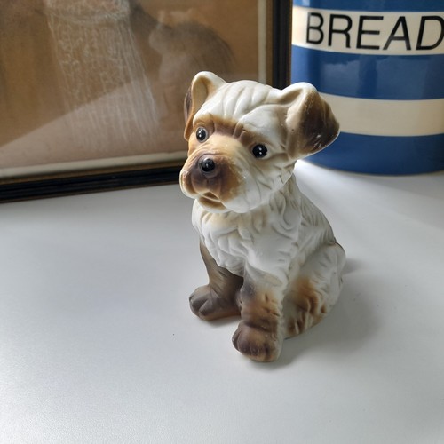Vintage porcelain terrier - terrier, dog
