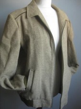 Vintage VAN HEUSEN JACKET pure new 100% wool 42 40 green harrington LATITUDE