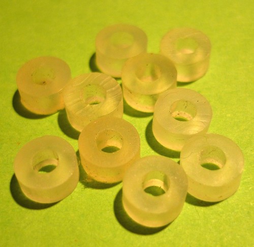 Ten meccano plastic pulley - meccano,