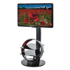 Excellent condition Ateca Circle Black and Red Cantilever TV Stand - up to 50 In