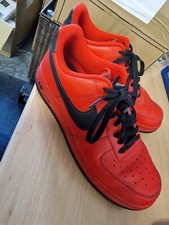 RARE Nike Air Force 1 Trainers RED BLACK SIZE 10- USED- GOOD CONDITION