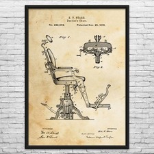 Dentist Chair Patent Wall Art