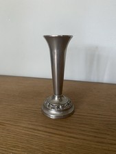 A Vintage Floral Patterned Silver Plated Bud Vase
