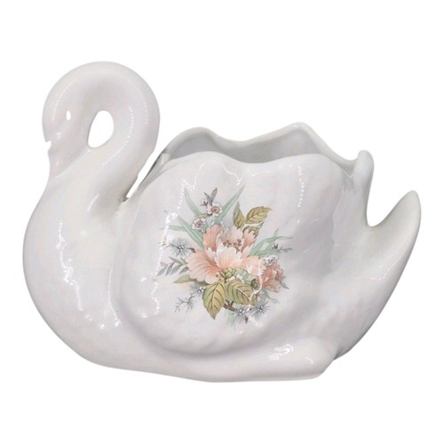 Vintage ceramic swan - ceramic,