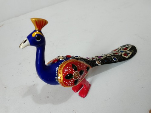 Peacock small jewelled glass - small,
