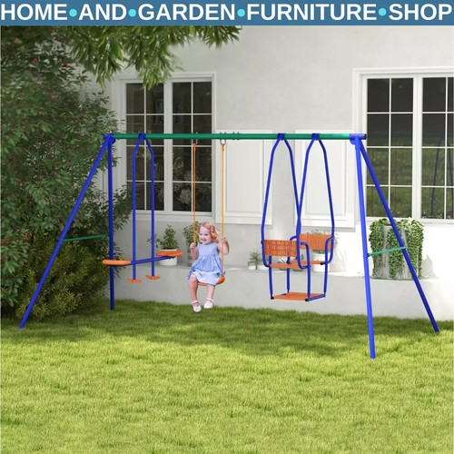 Metal kids swing set - in, 1