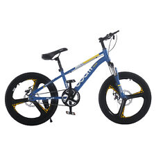 24 Inch Kids Bike Blue Boys Front Suspension Bike Mountain Bicycle With Mudguard