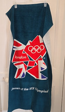 London 2012 Olympic Gmes Navy Bath Towel 70 X 130 cm.