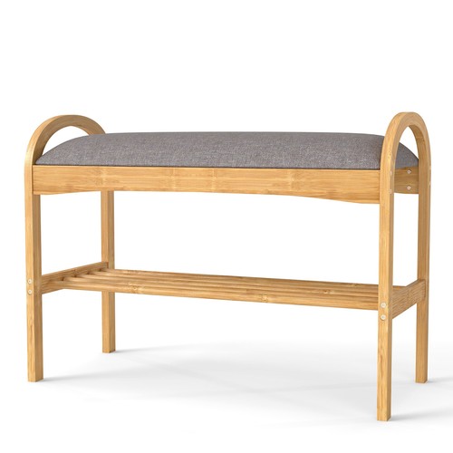Tier shoe rack bamboo - 2-tier,