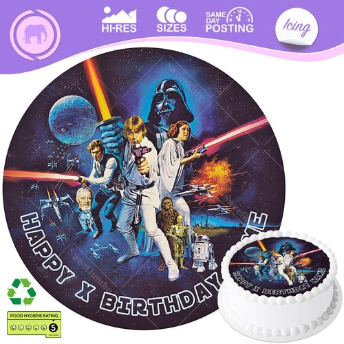 Classic star wars cake topper - star,