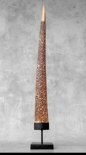 Large carved swordfish tusk - large,