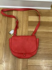 Joules Red Leather Crossbody