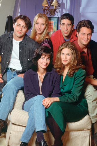 Friends cast sitting - friends, on