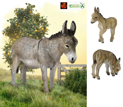 Donkey foals toy model - donkey,