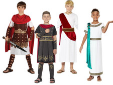 Roman Centurion Boys Fancy Dress Costume Medieval Soldier Book Day Kids