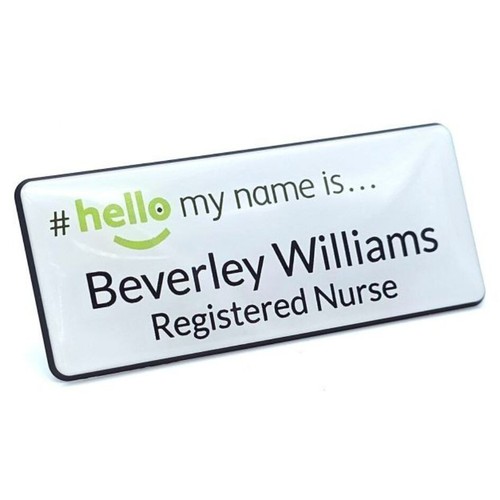 Hello name badge resin - name,