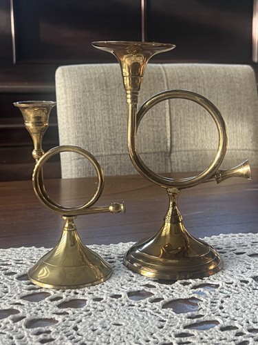 Pair lacquered brass french - lacquered,