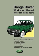 Range Rover Workshop Manual 1986-1989: SRR660ENWM & LSM180WM, Jaguar Land Rover 