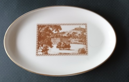 Minton china oval - minton, sepia