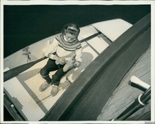 1962 Photo Doll In A Dinghy
