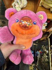 Vtg 1980's Nosy Bears Hot Pink