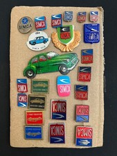 24 Vintage Simca Pin Badges Fiat Abarth Ferrari Alfa Romeo.