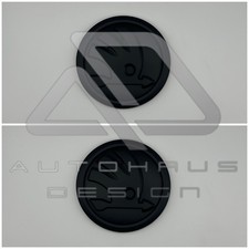 Skoda 90mm x2 Matte Black Badges Pair Bonnet Tailgate