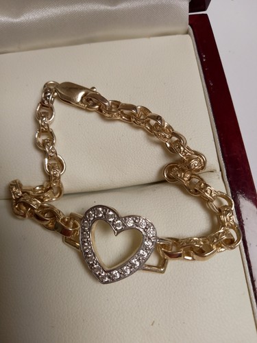 9ct gold belcher - 9ct, heart
