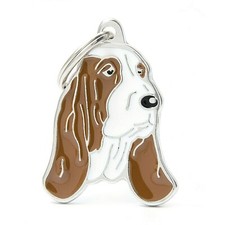 Basset Hound Dog ID Tag (02N) - Engraved FREE - Personalised Identity -Keyring