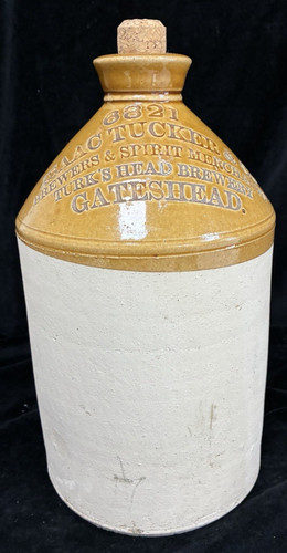 Antique stoneware flagon - antique,