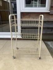 Vintage Industrial Metal Trolley with Slide Out Shelves Kitchen Gin Cocktails