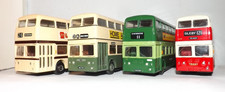 UNBOXED JOB LOT OF 4 X LEYLAND ATLANTEAN BUSES 4MM 1:76 SCALE