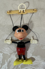 Mickey Mouse Marionette - Walt Disney Productions Vintage Plastic Puppet - READ