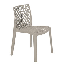 LeisureBench Neptune Plastic Garden Chair - Jute