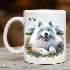Personalised Samoyed Mug, Pet, Dog Lover, Gift Present