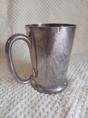 Vintage silver plate tankard - silver, 1