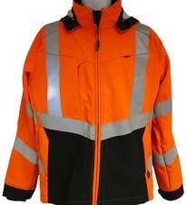 Mascot Orange Softshell Jacket Safe Light Hi Viz Vis Large Work Wear Coat