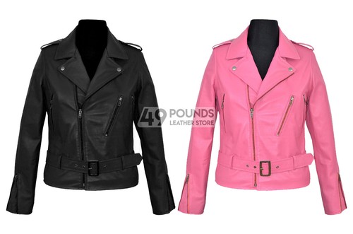 Ladies biker style fitted - biker,