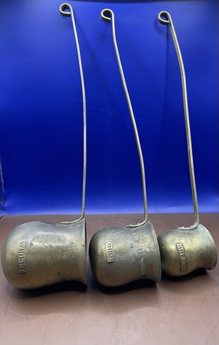 Vintage set brass whisky - 3,