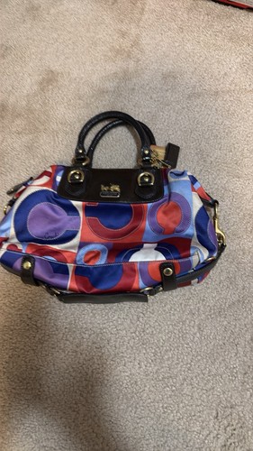 Coach multi color silk purse - color,