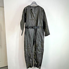 Super Rare Post WWII Military Motorcycle 1 Piece Leather Suit with Belt