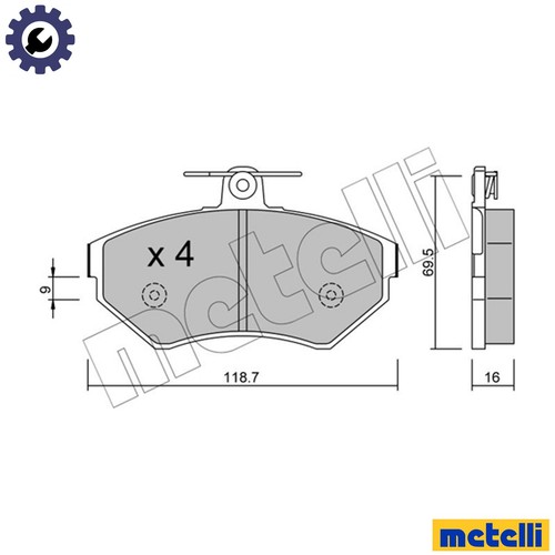 Brake pad set disc - disc,