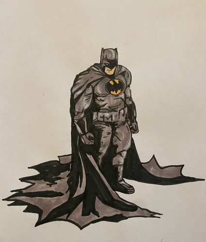 Batman portrait drawing - batman, in