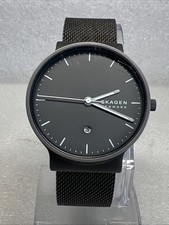 Skagen Mens Ancher Gunmetal Grey Mesh Strap Watch. SKW6779. 