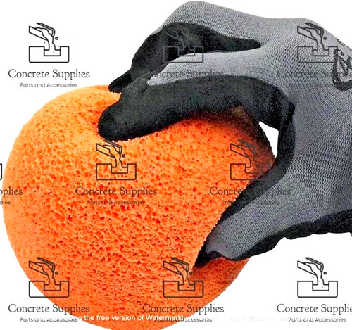 Concrete pump clean - concrete, sponge